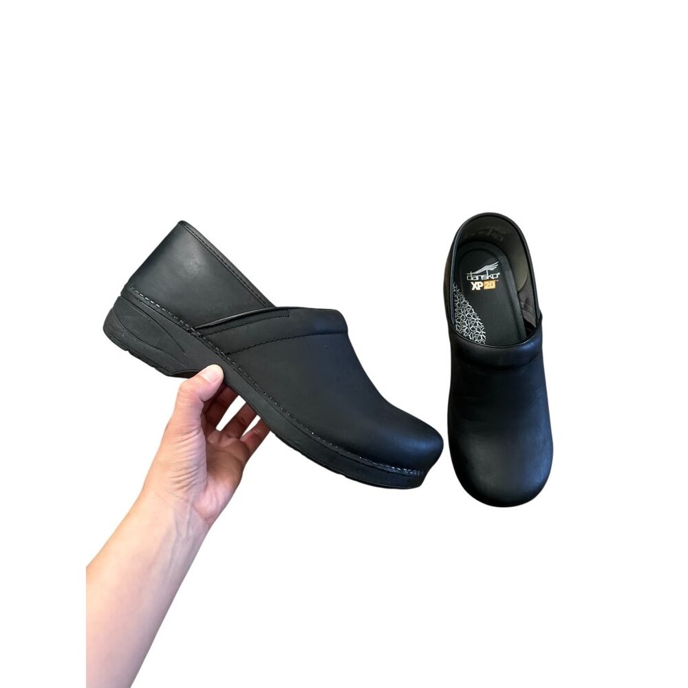 Sold Dansko XP 2.0 Professional Oiled Leather Clogs Men 46 12.5-13 Black Comfort - Picture 2 of 13